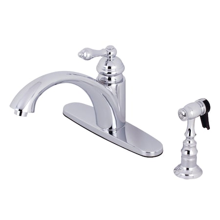 Kingston Brass KS6571ALBS Single-Handle Kitchen Faucet, Polished Chrome KS6571ALBS